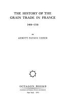 The history of the grain trade in France, 1400-1710