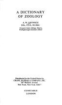 A dictionary of zoology