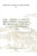 Los títeres y otras diversiones populares de Madrid, 1758-1840
