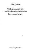 Völkisch-nationale und nationalsozialistische Literaturtheorie