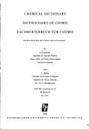 Chemical dictionary. Dictionnaire de chimie