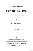 Economic stabilization in an unbalanced world