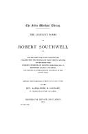 The Complete Poems of Robert Southwell S.J.