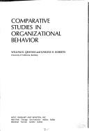 Comparative studies in organizational behavior