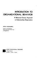 Introduction to organizational behavior