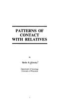 Patterns of contact with relatives