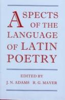 Aspects of the language of Latin poetry