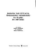 Badania nad sytuacją mniejszości niemieckiej na Śląsku po 1989 roku