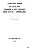 Litterature épique au Moyen Age