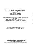 Catálogo de periódicos cusqueños del siglo XIX
