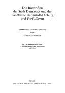 Die Inschriften der Stadt Darmstadt und der Landkreise Darmstadt-Dieburg und Gross-Gerau