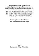 Aspekte und Ergebnisse der Sondersprachenforschung