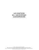 Les fonctions de l'archivistique contemporaine