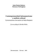 Contemporaneidad latinoamericana y análisis cultural