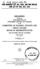 Coin Redesign Act, H.R. 2636, and One Dollar Coin Act of 1991, H.R. 1245