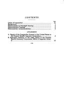 Pension Benefit Guaranty Corporation's program to identify, collect, and account for premium payments including findings and recommendations of the subcommittee