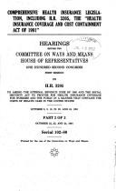 Comprehensive health insurance legislation, including H.R. 3205, the "Health Insurance Coverage and Cost Containment Act of 1991"