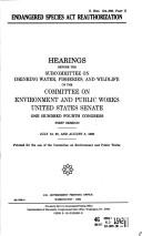 Endangered Species Act reauthorization