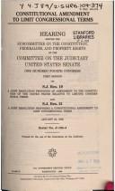 Constitutional amendment to limit congressional terms