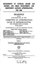 Departments of Veterans Affairs and Housing and Urban Development, and independent agencies appropriations for 1999