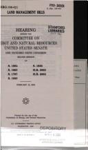 Land management bills