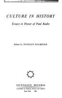 Culture in History Essays in Honor of Paul Radin