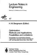 Optimization: Methods and Applications, Possibilities and Limitations