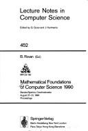 Mathematical Foundations of Computer Science, 1990