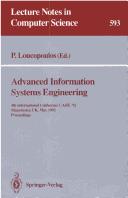 Advanced Information Systems Engineering: 4th International Conference Caise '92 Manchester, Uk, May 12-15, 1992
