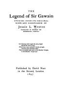Legend of Sir Gawain Studies upon Its Original Scope and Significance