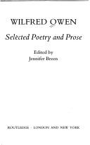 Wilfred Owen, Selected Poetry and Prose