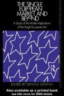 The Single European market and beyond