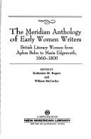 The Meridian anthology of early women writers