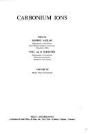 Carbonium Ions (Reactive Intermediates in Organic Chemistry)