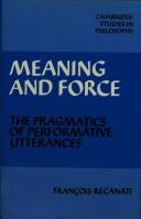 Meaning and Force