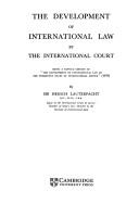 The development of international law by the International Court