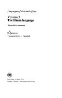 The Hausa Language (International Library of Sociology