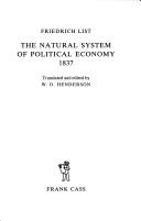 The Natural System of Political Economy 1837