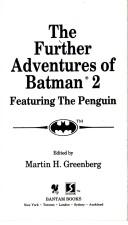 The Further Adventures of Batman, Vol 2, Featuring the Penguin