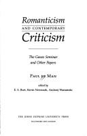 Romanticism and contemporary criticism
