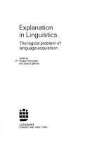Explanation in linguistics