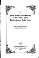 Social and Cultural History of the Soviet Union