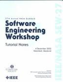27th Annual Nasa Goddard Software Engineering Workshop: Tutorial Notes : Greenbelt, Maryland Usa, 4 December 2002