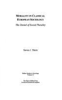 Morality in classical European sociology