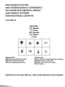 Proceedings of the 1996 International Conference on Power Electronics, Drives, and Energy Systems for Industrial Growth