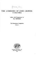 The comedies of John Crowne
