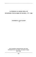 Catherine Ii's Greek Prelate