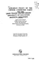 Agrarian Policy Chinese C