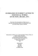 Guidelines on subject access to individual works of fiction, drama, etc