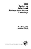 1980 Institute on Collection of Employer Contributions